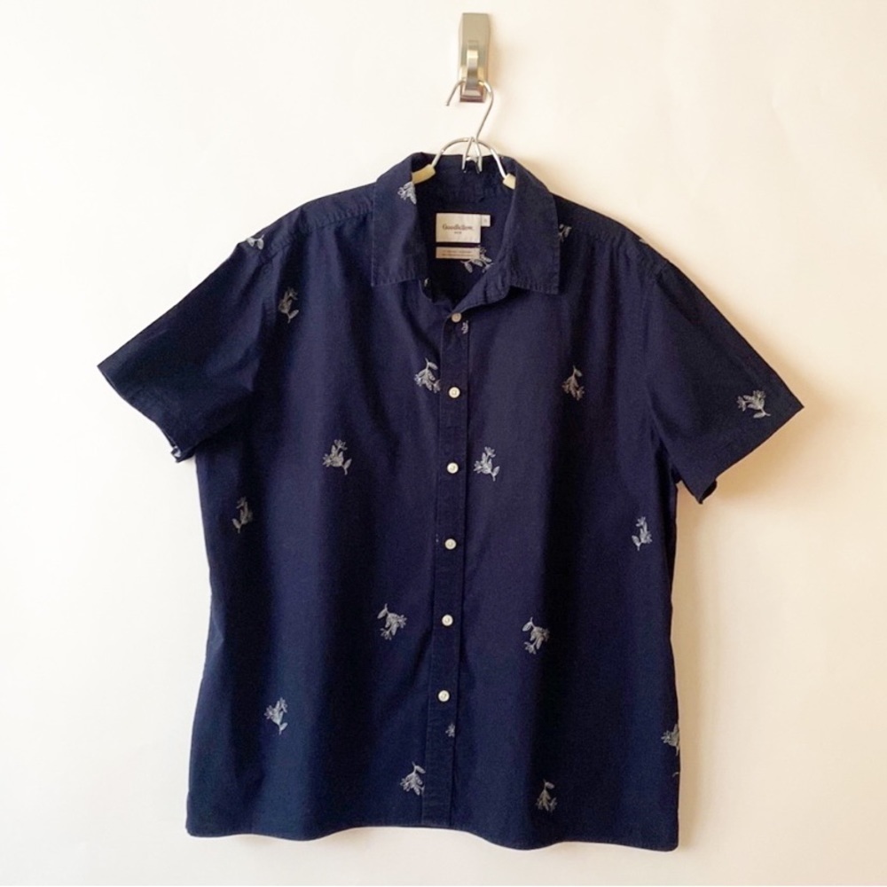 Goodfellow & Co Navy Blue Casual Button Down Shirt